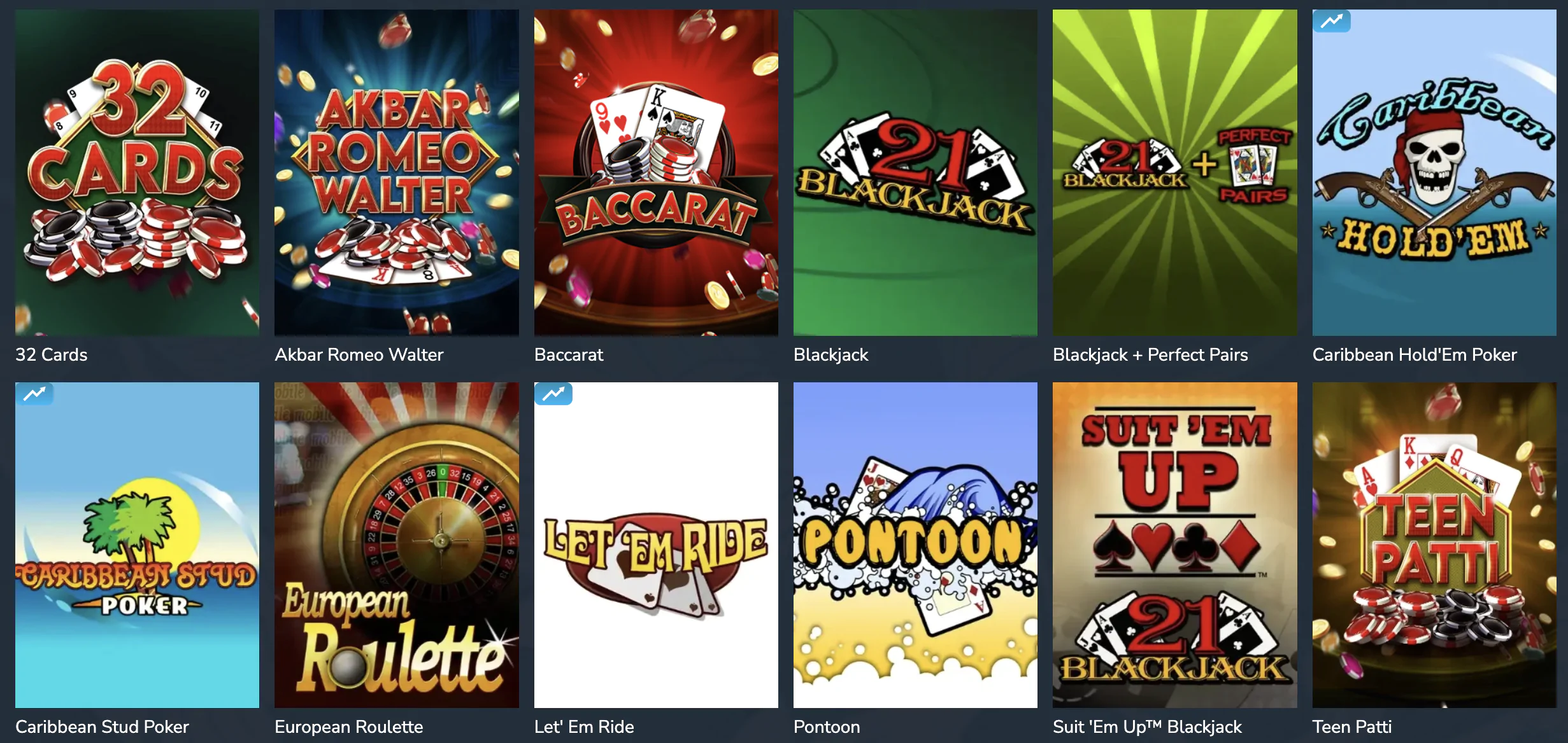 limitless casino table games